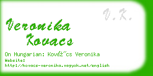 veronika kovacs business card